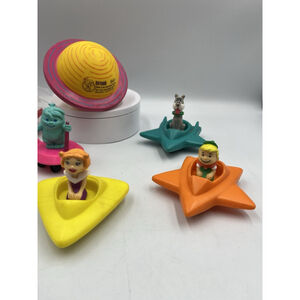 VTG Denny's 1992 Jetsons SATURN /GEORGE Jetson Rubber BALL Planet Toy&MORE